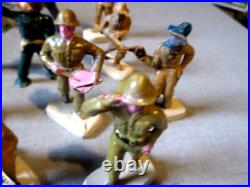 32-vintage Lead Metal Toy Soldier Figures-ww1 Ww2-composition Barclay Manoil Lot 32-vintage Lead Metal Toy Soldier Figures-ww1 Ww2-composition Barclay Manoil Lot