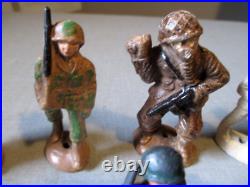 32-vintage Lead Metal Toy Soldier Figures-ww1 Ww2-composition Barclay Manoil Lot
