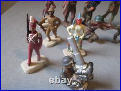 32-vintage Lead Metal Toy Soldier Figures-ww1 Ww2-composition Barclay Manoil Lot