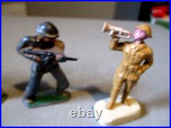 32-vintage Lead Metal Toy Soldier Figures-ww1 Ww2-composition Barclay Manoil Lot