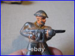 32-vintage Lead Metal Toy Soldier Figures-ww1 Ww2-composition Barclay Manoil Lot
