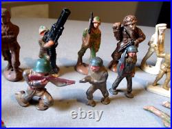32-vintage Lead Metal Toy Soldier Figures-ww1 Ww2-composition Barclay Manoil Lot