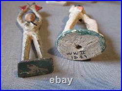 32-vintage Lead Metal Toy Soldier Figures-ww1 Ww2-composition Barclay Manoil Lot