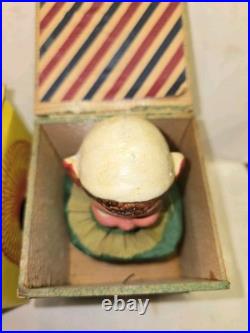 4 Toys, 1920s Wood Pulp Jack In The Box Germany, Stevens Gyroscope, Springer Slinky