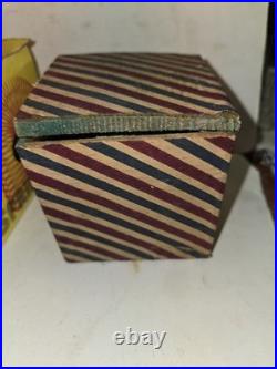 4 Toys, 1920s Wood Pulp Jack In The Box Germany, Stevens Gyroscope, Springer Slinky