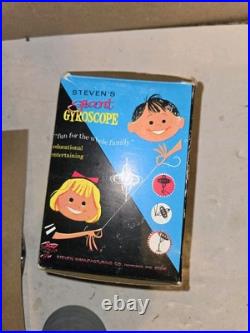 4 Toys, 1920s Wood Pulp Jack In The Box Germany, Stevens Gyroscope, Springer Slinky