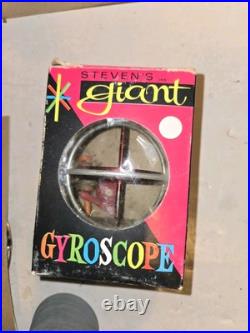 4 Toys, 1920s Wood Pulp Jack In The Box Germany, Stevens Gyroscope, Springer Slinky