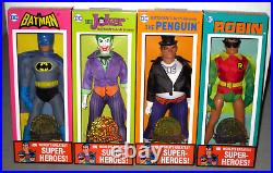 4-mego Dc-super Heroes 50th Anniv-action Figures-batman, Penguin, Joker-robin-nrfb