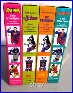 4-mego Dc-super Heroes 50th Anniv-action Figures-batman, Penguin, Joker-robin-nrfb