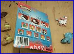 5 DIFFERENT Eevee Evolutions RARE Pokemon TOMY Pokeball Keychain Figure Toy Lot