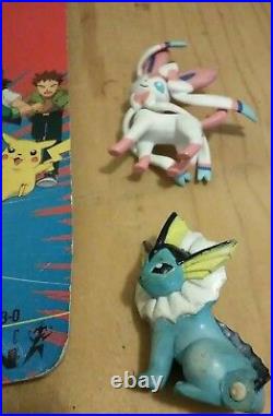 5 DIFFERENT Eevee Evolutions RARE Pokemon TOMY Pokeball Keychain Figure Toy Lot