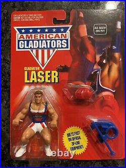 5 Figure Lot Vintage 1991 American Gladiators Action Toy Nitro Gemini Turbo Zap