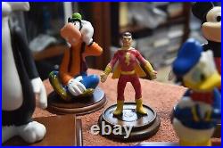 5! Vintage Cartoon Character Vinyl Figure Collection! Mounted Oak! Sale/shipped