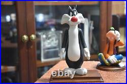 5! Vintage Cartoon Character Vinyl Figure Collection! Mounted Oak! Sale/shipped