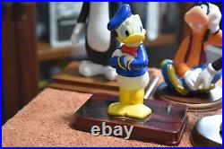 5! Vintage Cartoon Character Vinyl Figure Collection! Mounted Oak! Sale/shipped