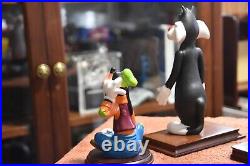 5! Vintage Cartoon Character Vinyl Figure Collection! Mounted Oak! Sale/shipped