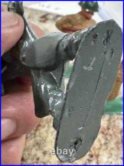 5 Vtg Metal Figures Farmer, Marine, Scarecrow, 2 Solders 5 Vtg Metal Figures Farmer, Marine, Scarecrow, 2 Solders