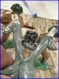 5 Vtg Metal Figures Farmer, Marine, Scarecrow, 2 Solders 5 Vtg Metal Figures Farmer, Marine, Scarecrow, 2 Solders