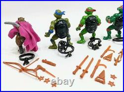 5 Vtg Teenage Mutant Ninja Turtles 90s Figures 4 turtles and splinter complete