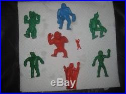 7 Vintage 1964 PALMER Movie Monster Figures Kong, Fay Wray, Choice Colors Group