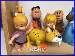 7 Vintage Toy Flintstones Dakin Figures Baby Puss Hopparoo Dino + Hanna Barbera