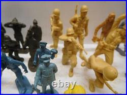 74 Vintage 6 Types of Colored Army/Navy Men Plastic Figures Toys No China