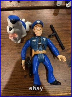 8 Vintage Kenner Police Academy Action Figure & Crazy Cruiser Lot