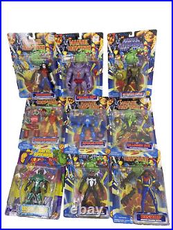 9 Piece Action Figures Marvel Universe Lot Vintage 1990s Toy Biz Venom Iron Man+