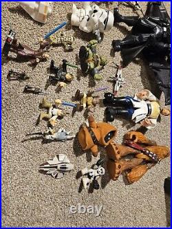 90s 2000s 35+ VINTAGE STAR WARS FIGURINE/TOY LOT RANDOMUSEDOFFERS