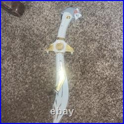 94 Vintage 17 Power Rangers Bandai White Gold Working Talking Saba Sword works