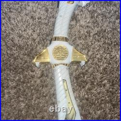 94 Vintage 17 Power Rangers Bandai White Gold Working Talking Saba Sword works