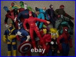 A Lot Of 16 VINTAGE Marvel 1998 Use Marvel Famous Figures Lot Toy Biz. Rare