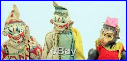 Antique 1910s Schoenhut Humpty Dumpty Circus Wooden figure clowns/rare animals+
