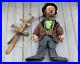 Antique 20 B&b Emmett Kelly Circus Clown Marionette Rubber Head & Hands (19f)