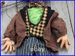 Antique 20 B&b Emmett Kelly Circus Clown Marionette Rubber Head & Hands (19f)