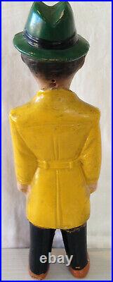 Antique Dick Tracy Ventriloquist Dummy Doll Figure Early 1930s