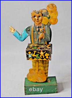 Antique German Kellermann Litho Tin Toy Ballon Man Vendor Seller Organ Grinder