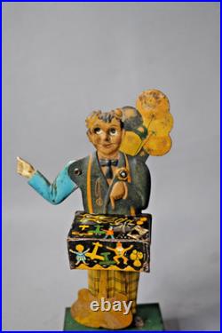 Antique German Kellermann Litho Tin Toy Ballon Man Vendor Seller Organ Grinder