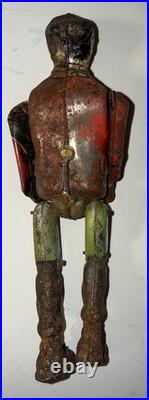Antique Tin Litho Articulated Soldier Figure Clockwork Toy Parts Repair c1900