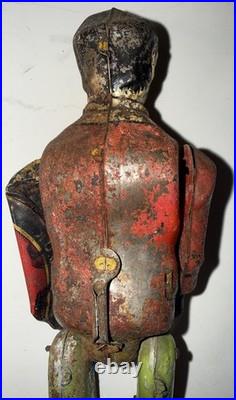 Antique Tin Litho Articulated Soldier Figure Clockwork Toy Parts Repair c1900