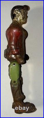 Antique Tin Litho Articulated Soldier Figure Clockwork Toy Parts Repair c1900