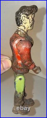 Antique Tin Litho Articulated Soldier Figure Clockwork Toy Parts Repair c1900