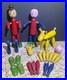 Antique Wooden Toy Figures Jointed Construction Krazy Ike's Style Very Rare. READ