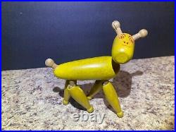 Antique Wooden Toy Figures Jointed Construction Krazy Ike's Style Very Rare. READ