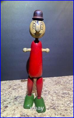 Antique Wooden Toy Figures Jointed Construction Krazy Ike's Style Very Rare. READ
