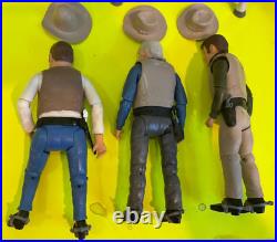 BONANZA All (3) Figures BEN, HOSS & JOE with BOXES and HORSES American Character