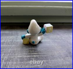 Baby Smurf with Pastel Blocks 20214 Rare Variation Figurine Vintage Toy Lot E 1