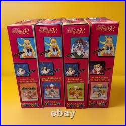 Bandai Sailor Moon Figures Cutie Palace Castle SET of 4 Rare Vintage Toy 1990s