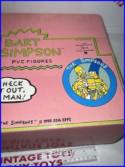 Bart Simpson on Skateboard Vintage 1990 Action Figure Toy PVC STORE DISPLAY 24