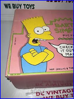 Bart Simpson on Skateboard Vintage 1990 Action Figure Toy PVC STORE DISPLAY 24